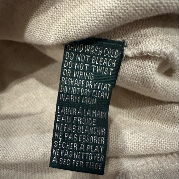 Lauren Ralph Lauren Size M Natural Oatmeal Linen Cotton Shirt Dress Button Knee - Picture 6 of 10